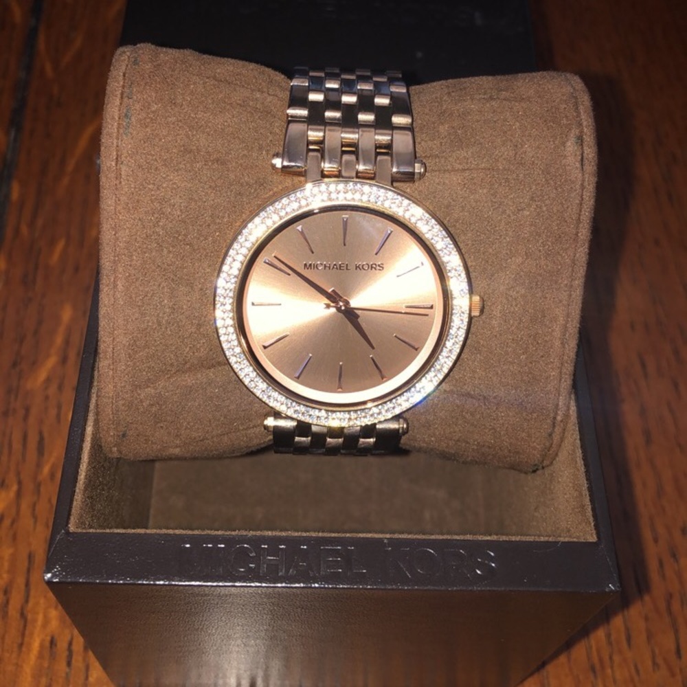 Darci Pavè Rose Gold-Tone Michael Kors Watch